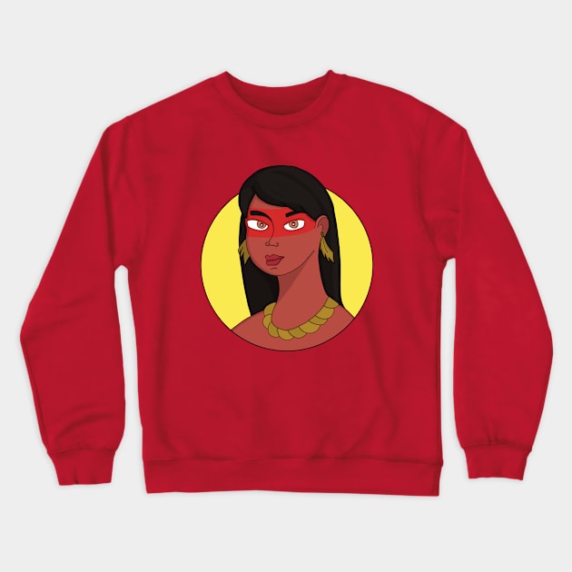 Native Woman Crewneck Sweatshirt by DiegoCarvalho